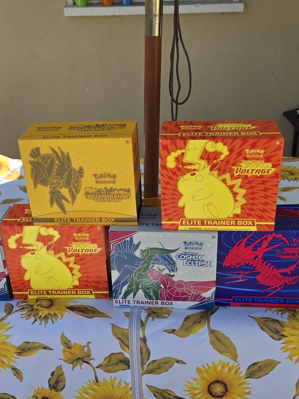 Pokémon Elite Trainer Box Bundle - Bright Yellow & Red Designs. No Booster Packs